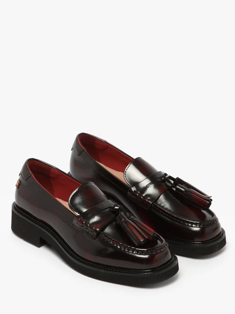 Moccasins In Leather Tommy hilfiger Red women 8749XJS other view 1