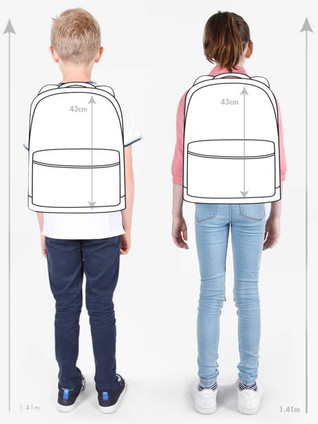 2-compartment Backpack Caramel et cie Green fier GA other view 1