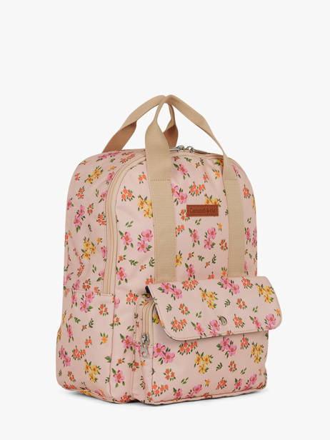 1 Compartment Backpack Caramel et cie Pink boheme FI other view 2
