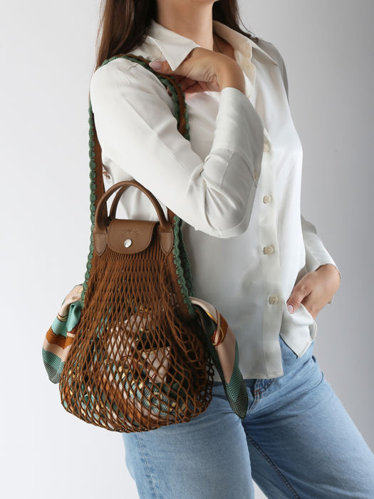Longchamp Le pliage filet crochet Hobo bag Brown