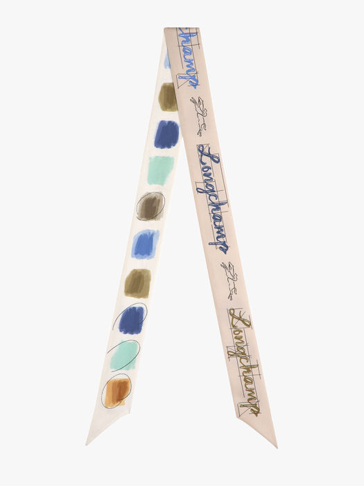 Longchamp Soie gots Foulard Beige