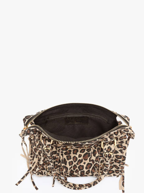 Sac Bandoulière Velvet Leopardo Cuir Milano Beige velvet leopardo VL24093 vue secondaire 3