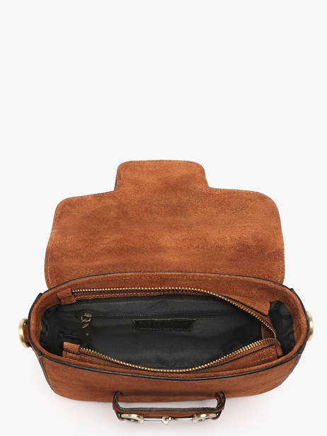 Shoulder Bag Velvet Leather Milano Brown velvet VE260611 other view 3