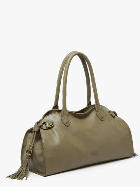 Shoulder Bag Cow Leather Basilic pepper Green cow BCOW84 other view 2