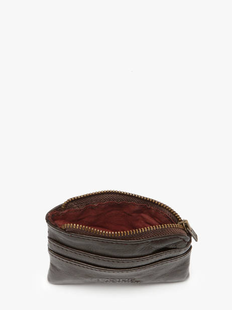Coin Purse Cow Leather Basilic pepper Brown cow BCOW99 other view 1