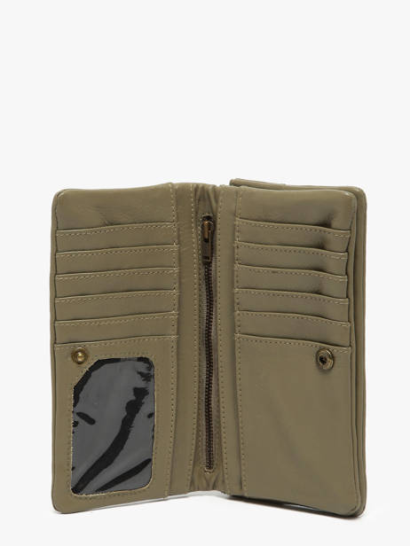 Leather Cow Wallet Basilic pepper Green cow BCOW96 other view 1