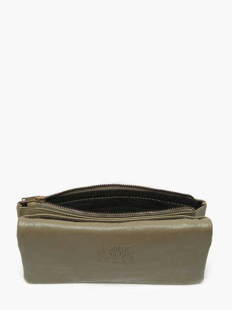 Leather Cow Wallet Basilic pepper Green cow BCOW96 other view 2