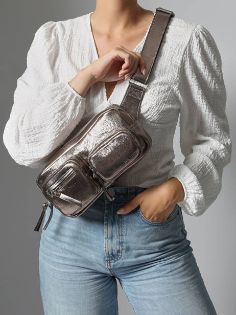 La Banane 90s Cuir Paul marius Argent 90's BANAN90S vue secondaire 1