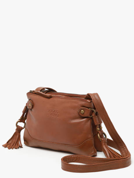 Sac Bandoulière Cow Cuir Basilic pepper Marron cow BCOW82 vue secondaire 2