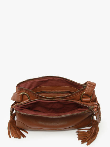 Sac Bandoulière Cow Cuir Basilic pepper Marron cow BCOW82 vue secondaire 3