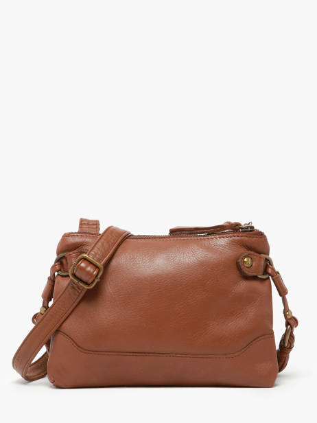 Sac Bandoulière Cow Cuir Basilic pepper Marron cow BCOW82 vue secondaire 4