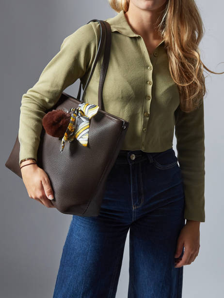 A4 Size  Shoulder Bag Grained Miniprix Brown grained 1 other view 1