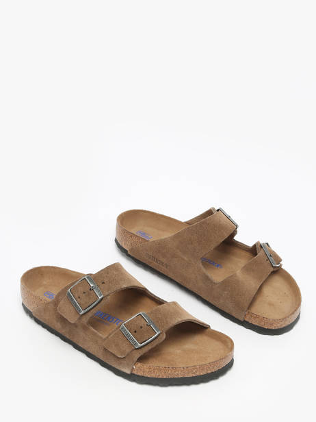 Mules En Cuir Birkenstock Marron men 1030863 vue secondaire 1