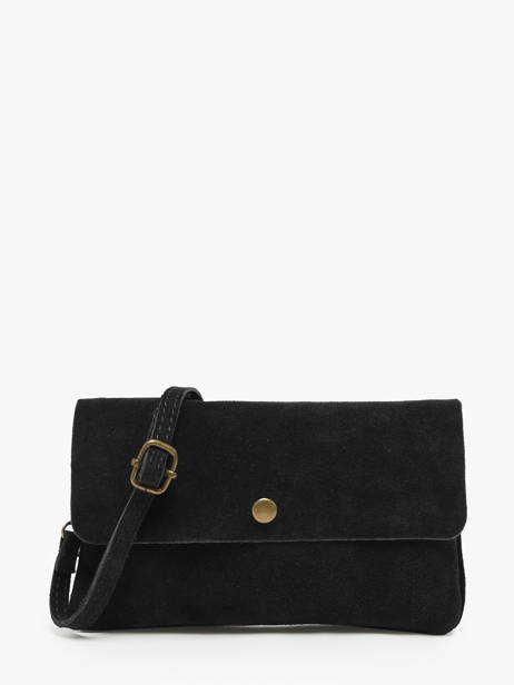 Shoulder Bag Velvet Leather Milano Black velvet VE23067