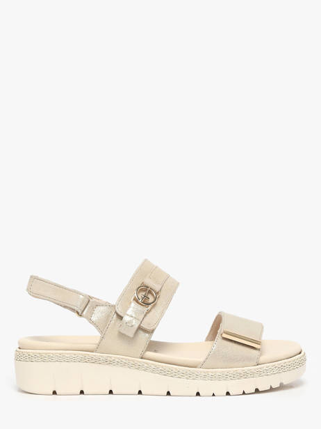 Sandals In Leather Tamaris Beige accessoires 44