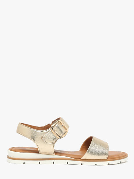 Sandals In Leather Tamaris Gold accessoires 44
