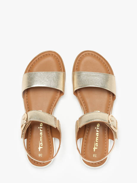Sandals In Leather Tamaris Gold accessoires 44 other view 3