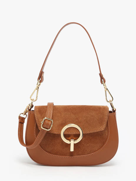 Shoulder Bag Velvet Caviar Leather Milano Brown velvet caviar VC25068