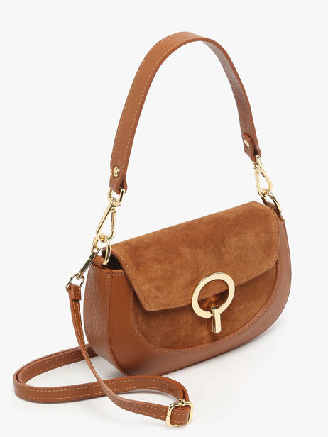 Shoulder Bag Velvet Caviar Leather Milano Brown velvet caviar VC25068 other view 2