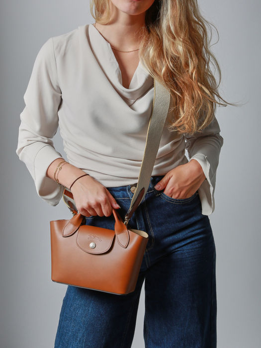 Longchamp Epure timeless Sacs porté travers Marron