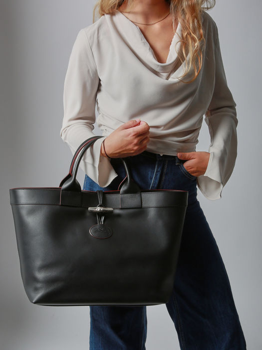 Longchamp Le roseau souple Sacs porté main Noir