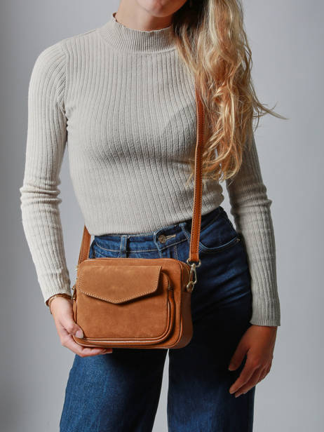 Shoulder Bag Velvet Caviar Leather Milano Brown velvet caviar VC25067 other view 1