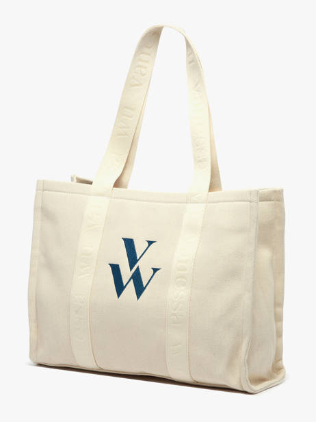 Sac Porté épaule Cabas Coton Vanessa wu Beige cabas MA0135 vue secondaire 1