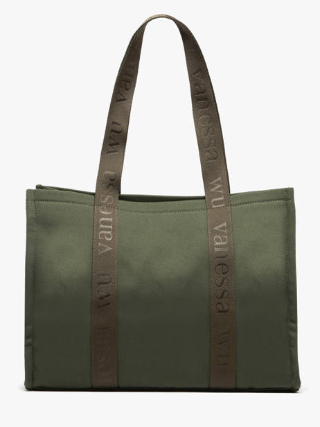 Shoulder Bag Cabas Cotton Vanessa wu Green cabas MA0135 other view 4