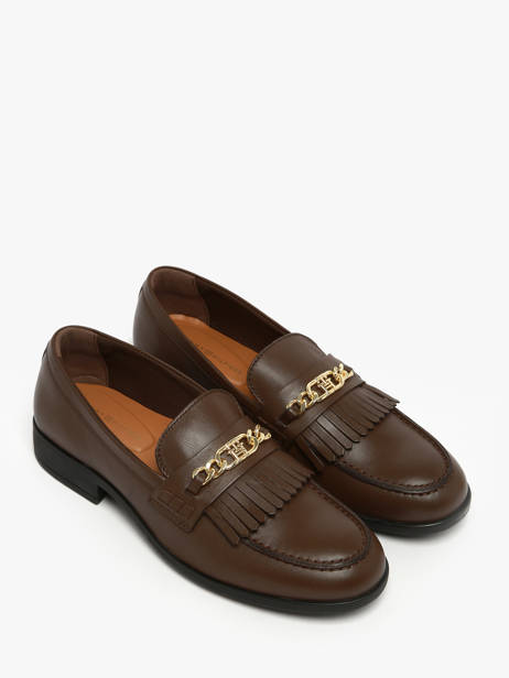 Moccasins In Leather Tommy hilfiger Brown accessoires 8971GV0 other view 1