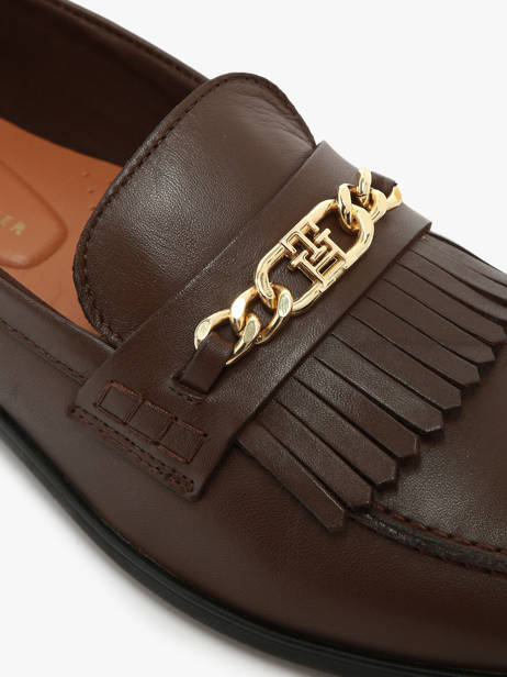 Moccasins In Leather Tommy hilfiger Brown accessoires 8971GV0 other view 2