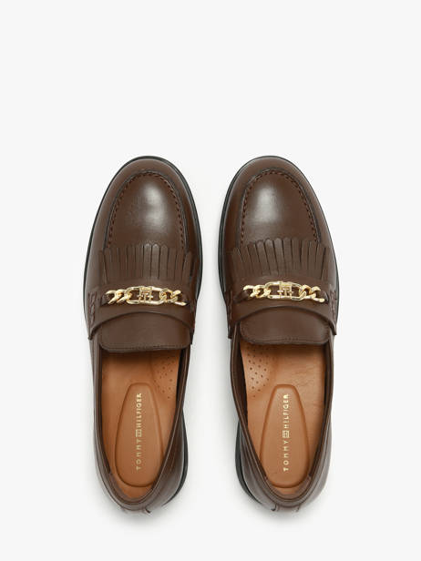 Moccasins In Leather Tommy hilfiger Brown accessoires 8971GV0 other view 3