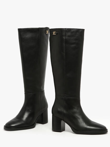 Heeled Boots In Leather Tommy hilfiger Black accessoires 8865BDS other view 3