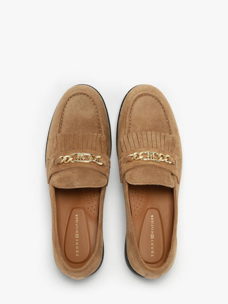 Moccasins In Leather Tommy hilfiger Beige accessoires 8972RBC other view 3