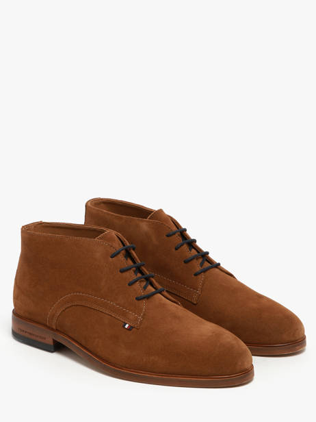 Ankle Formal Shoes In Leather Tommy hilfiger Brown men 5726GVQ other view 2
