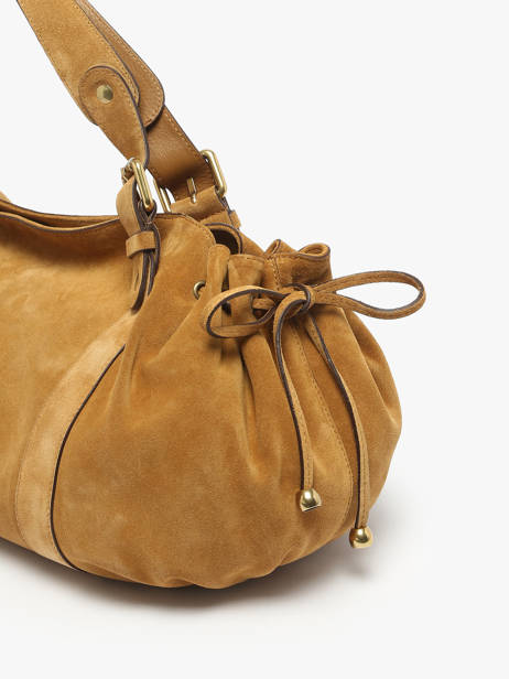 Sac Porté épaule Folk Cuir Gerard darel Jaune folk DCS01407 vue secondaire 5