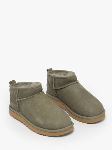 Boots Classic Ultra Mini In Leather Ugg Green women 1116109 other view 2