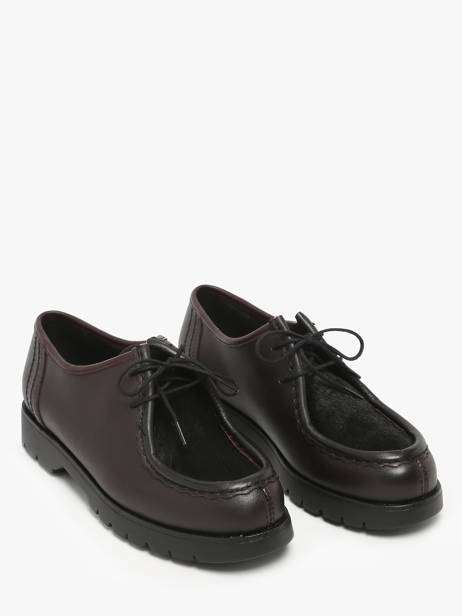 Derby Shoes In Leather Kleman Red women PADRINI other view 2