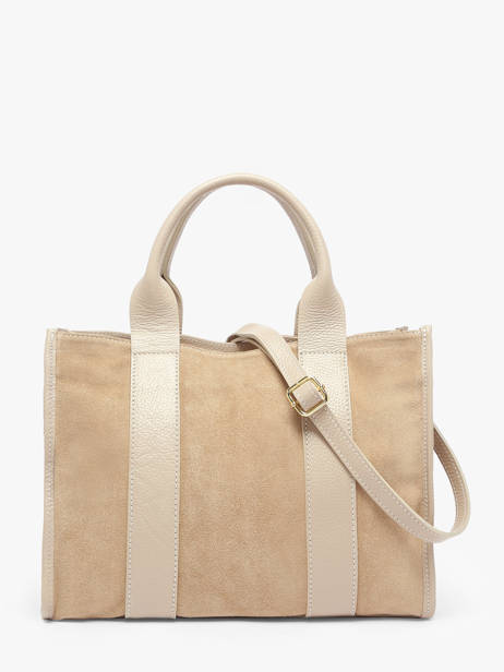 Sac Porté Main Velvet Caviar Cuir Milano Beige velvet caviar VC25063 vue secondaire 4