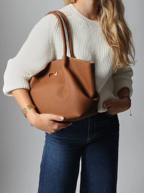 Leather Galatée Shoulder Bag Nathan baume Brown nymphea 3 other view 1