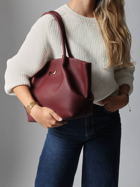 Leather Galatée Shoulder Bag Nathan baume Red nymphea 3 other view 1