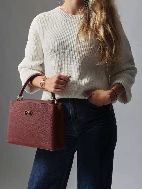 Leather Magnolia Top-handle Bag Nathan baume Red eden 3 other view 1