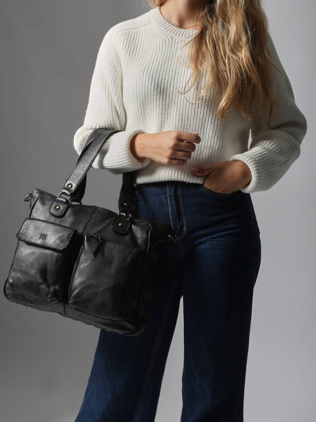 Shoulder Bag Heritage Leather Biba Black heritage KEO2L other view 1