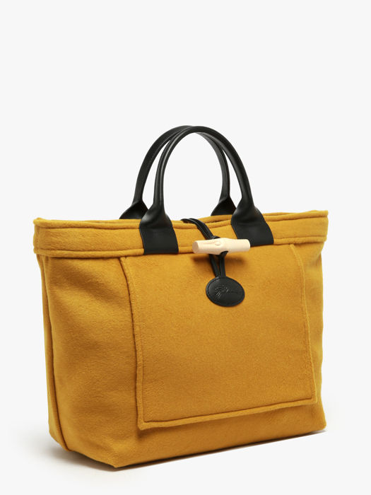 Longchamp Le roseau toile duffle coat Handbag Yellow