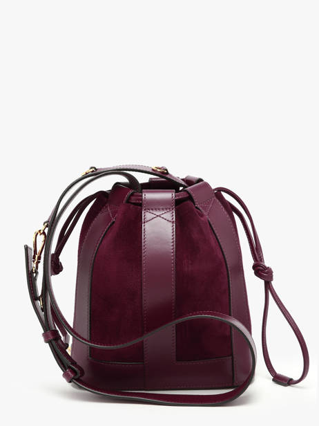 Small Leather Elles Bucket Bag Lancel Violet elles A13359 other view 3