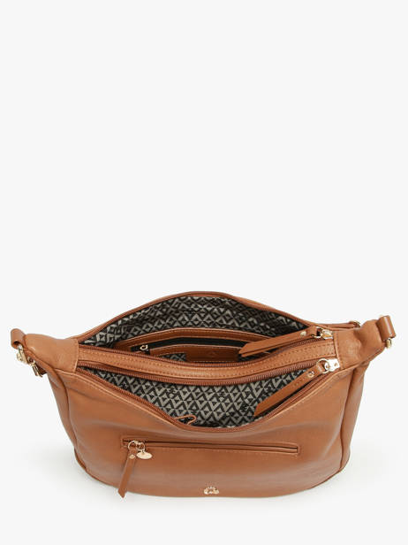 Shoulder Bag Zip Lulu castagnette Brown zip ZAHED other view 2