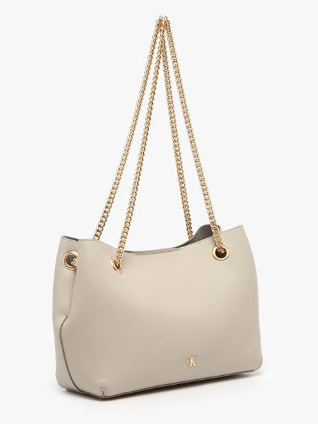 Shoulder Bag Minimal Mono Recycled Polyester Calvin klein jeans Beige minimal mono 4F3205G other view 1