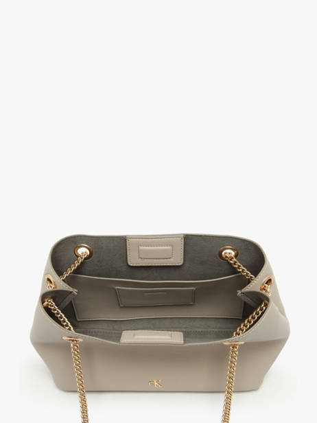 Shoulder Bag Minimal Mono Recycled Polyester Calvin klein jeans Beige minimal mono 4F3205G other view 2