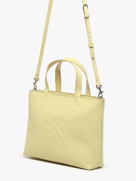 Satchel Sculpted Calvin klein jeans Yellow sculpted 4K3111G other view 1