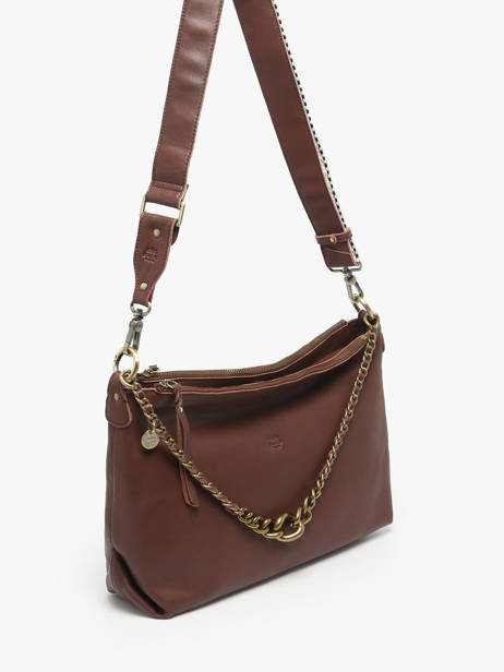 Crossbody Bag Vintage Leather Mila louise Violet vintage 3822C other view 1