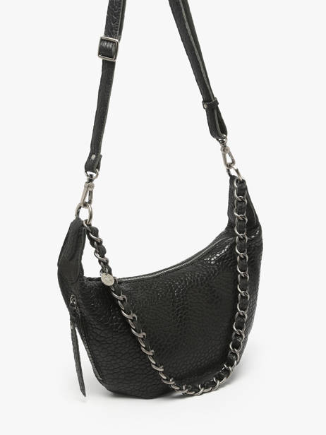 Crossbody Bag Vintage Leather Mila louise Black vintage 3485E other view 1